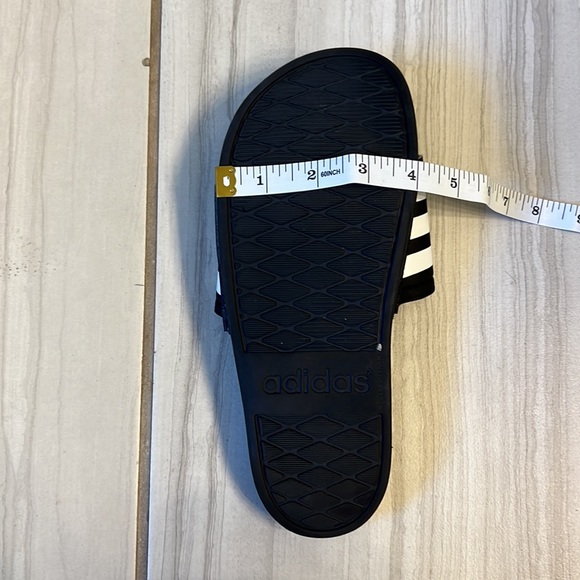 Adidas Adilette Cloudfoam Black and White Slides Sandals US Women’s 5 - Picture 6 of 6
